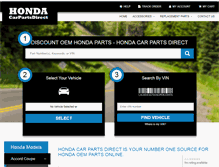 Tablet Screenshot of hondacarpartsdirect.com